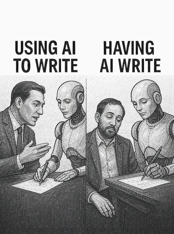 Using AI to Write versus Having AI Write